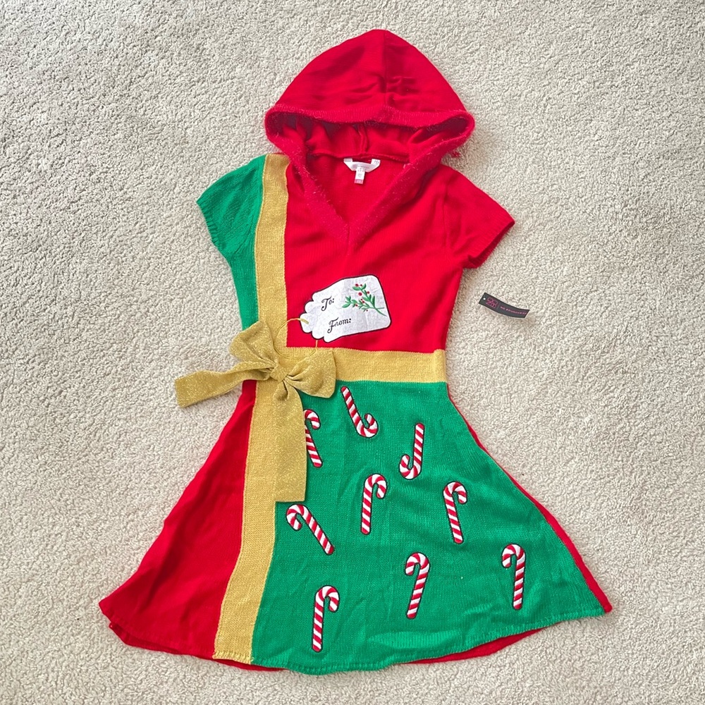 Christmas Ugly Sweater Present Dress - S